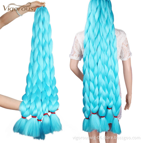 Vigorous 165g Long Jumbo Braids Synthetic Braiding Hair Crochet Braids Hair Extensions Hairstyles Pink Blonde 22 Colors